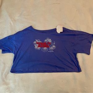 NWT Ivory Ella Women's Blue T-shirt XL "Longue Vie Aux Femmes" Organic Cotton